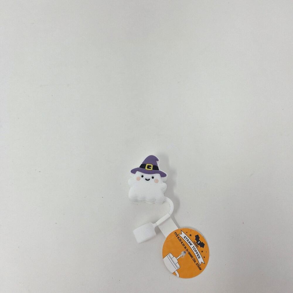 Ghost Halloween Straw Topper for Tumbler